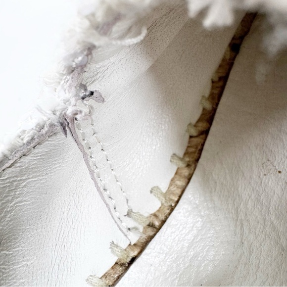 Chanel Tweed Sequin Logo Cap Toe Espadrilles Cream Size EU37 - Picture 15 of 16